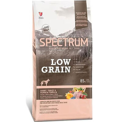 Spectrum Low Grain Tavşan Hindi ve Kabaklı Orta ve Büyük Irk Köpek Maması 2,5 Kg