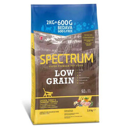 Spectrum - Spectrum Low Grain Tavuk Hindi ve Kızılcıklı Kedi Maması 2 Kg + 600 Gr