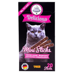 Tomi - Tomi Mini Stick Sosisli Kedi Ödülü 20x2 Gr 40 Gr - (20 li Paket)