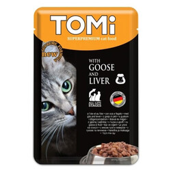 Tomi - Tomi Pouch Kaz ve Ciğerli Kedi Yaş Maması 100 Gr