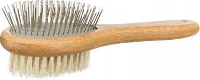 Trixie Çift Taraflı Tarama Fırçası, Bambu Saplı, 5 x 19 cm