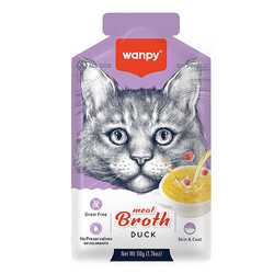 Wanpy - Wanpy Kediler için Ördek Etli Tahılsız Ek Besin Çorbası 50 Gr