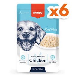 Wanpy Super Premium Pouch Tavuklu Köpek Yaş Maması 100 Gr x 6 Adet - Thumbnail