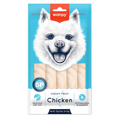 Wanpy Tavuk Etli Likit Creamy Köpek Ödülü 5 x 14 Gr