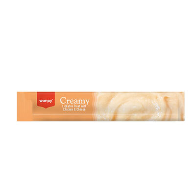 Wanpy Tavuk Etli ve Peynirli Likit Creamy Köpek Ödülü 5 x 14 Gr