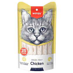 Wanpy - Wanpy Tavuklu Likit Creamy Kedi Ödülü 25 x 14 Gr