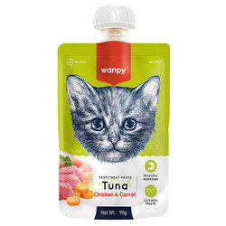 Wanpy - Wanpy Taze Ton Balıklı ve Tavuk Etli Kedi Et Ezmesi 90 Gr