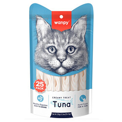 Wanpy - Wanpy Ton Balıklı Likit Creamy Kedi Ödülü 25 x 14 Gr