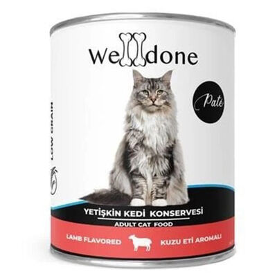 Welldone Kuzu Etli Pate Yetişkin Kedi Konservesi 415 Gr