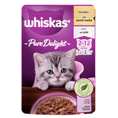 Whiskas Junior Pure Delight Tavuk Etli Yavru Kedi Yaş Maması 85 Gr